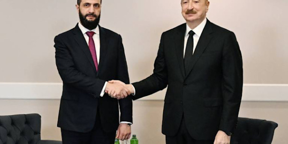 Aliyev, Suriye Arap Cumhuriyeti Cumhurbaşkanı Şara ile görüştü