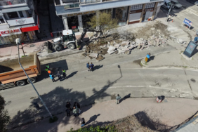 Samsun İstiklal Caddesi’nde asfalt ve kaldırım çalışmaları başladı