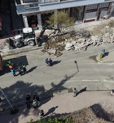 Samsun İstiklal Caddesi’nde asfalt ve kaldırım çalışmaları başladı