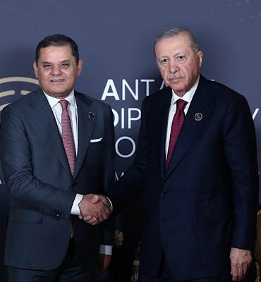 Erdoğan, Libya Milli Birlik Hükümeti Başbakanı Dibeybe ile bir araya geldi