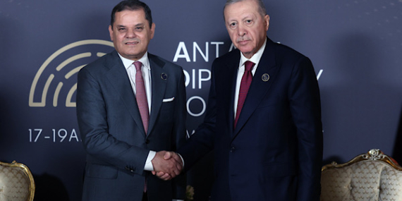 Erdoğan, Libya Milli Birlik Hükümeti Başbakanı Dibeybe ile bir araya geldi
