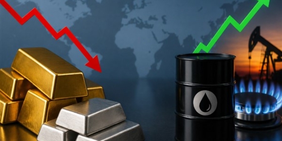 Altın ve gümüş gerilerken enerji fiyatları yükseldi