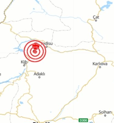 Bingöl’de 4.3 büyüklüğünde deprem