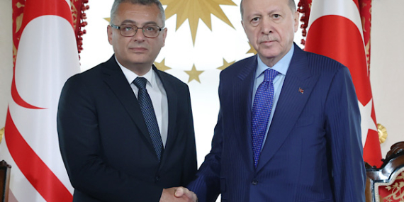 Cumhurbaşkanı Erdoğan, KKTC Cumhurbaşkanı Erhürman ile bir araya geldi