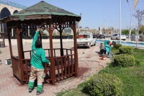 Haliliye Belediyesi’nden park ve yeşil alanlarda bakım çalışması