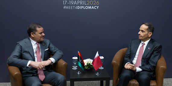 Al Thani, Libya Ulusal Birlik Devleti Hükümeti Başkanı Al Dbeiba ile görüştü