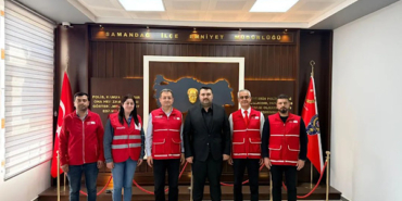 ​Türk Kızılay Hatay heyeti, Samandağ İlçe Emniyet Müdürü Nacioğlu’nu ziyaret etti