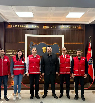 ​Türk Kızılay Hatay heyeti, Samandağ İlçe Emniyet Müdürü Nacioğlu’nu ziyaret etti