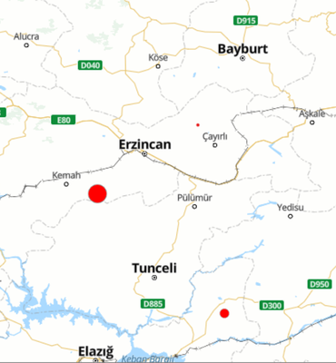 Erzincan'da deprem