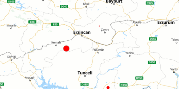 Erzincan'da deprem