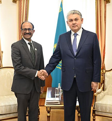 Kazakistan Dışişleri Bakanı Kosherbayev, UNDRR Başkanı Kishore ile görüştü