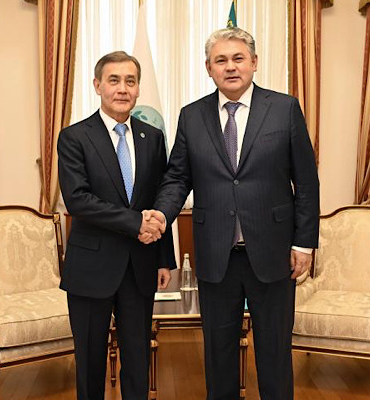 Kazakistan Cumhuriyeti Dışişleri Bakanı Kosherbayev, Yermekbayev ile görüştü