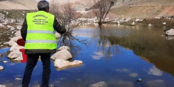 Yenimahalle’de larva ilaçlama çalışmaları devam ediyor
