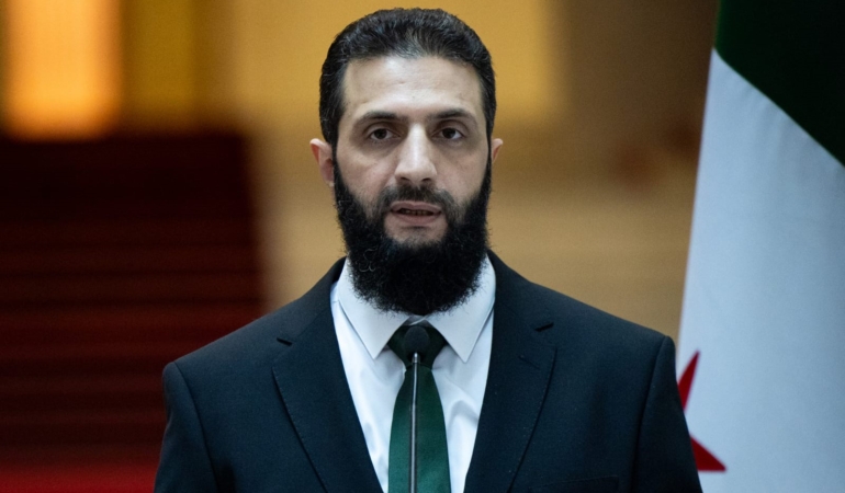 Suriye Cumhurbaşkanı Şara, BM Mülteciler Yüksek Komiseri Salih ile bir araya geldi